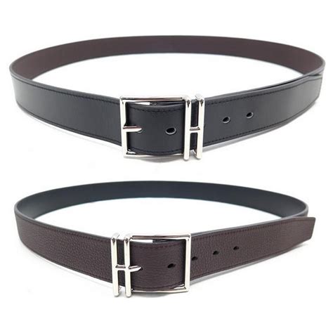 Nathan leather belt Hermès Black size 85 cm in Leather 